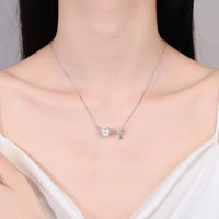 Thumbnail for Pearl Moissanite 925 Sterling Silver Necklace