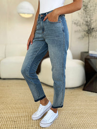 Thumbnail for Judy Blue Full Size Mid Rise Rigid Magic Release Hem Jeans