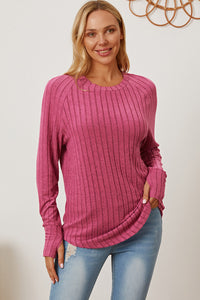 Thumbnail for Basic Bae Full Size Ribbed Thumbhole Sleeve T-Shirt