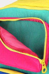 Thumbnail for Himawari Contrast Nylon Backpack Bag with Handles