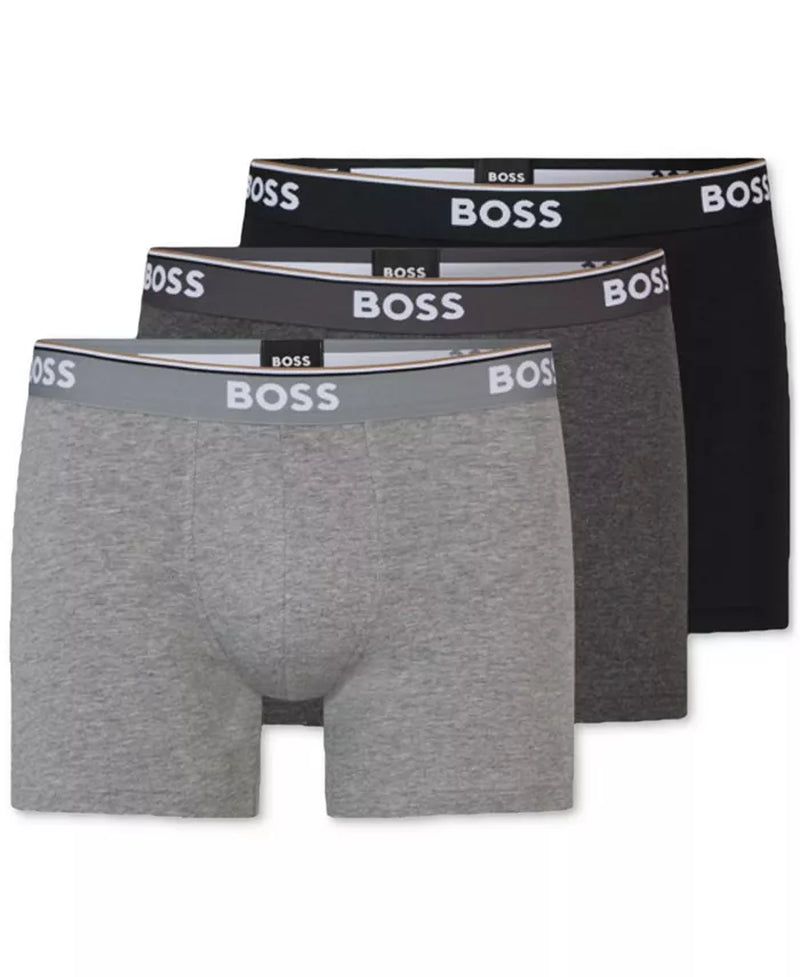 Men'S Power 3-Pk. Tipped Logo Waistband Boxer Briefs