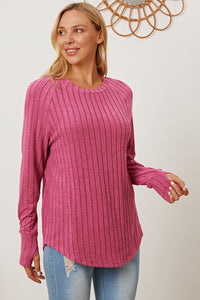 Thumbnail for Basic Bae Full Size Ribbed Thumbhole Sleeve T-Shirt