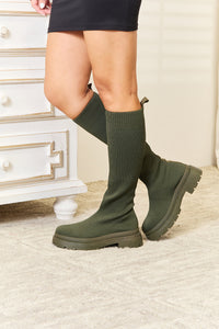 Thumbnail for WILD DIVA Footwear Knee High Platform Sock Boots