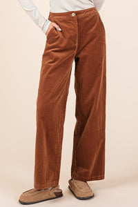 Thumbnail for Mittoshop Corduroy Back Elastic Waist Pants