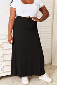 Thumbnail for Double Take Full Size Soft Rayon Drawstring Waist Maxi Skirt