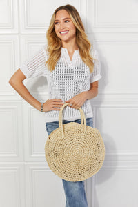 Thumbnail for Justin Taylor Beach Date Straw Rattan Handbag in Ivory