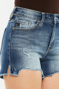 Thumbnail for Kancan High Waist Raw Hem Denim Shorts