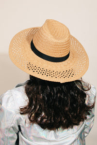 Thumbnail for Fame Basket Weave Straw Sun Hat