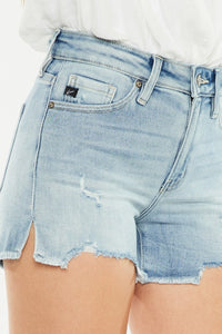 Thumbnail for Kancan High Rise Side Slit Denim Shorts