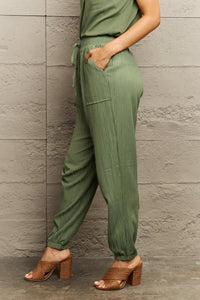 Thumbnail for Perfee Tie Waist Long Pants with Pocket