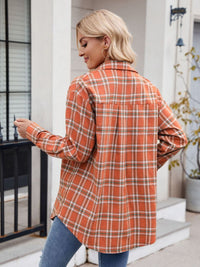 Thumbnail for Mandy Plaid Button Up Long Sleeve Shirt