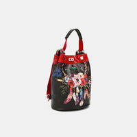 Thumbnail for Nicole Lee USA Flower Pattern Adjustable Strap Backpack Bag