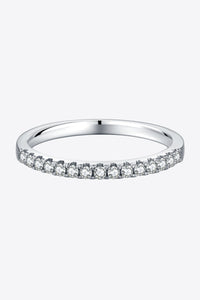 Thumbnail for Moissanite Platinum-Plated Half-Eternity Ring