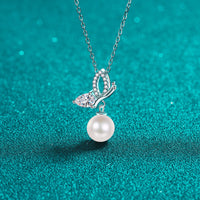 Thumbnail for Pearl Pendant Moissanite 925 Sterling Silver Necklace