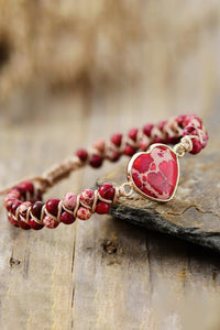 Thumbnail for Handmade Heart Shape Natural Stone Bracelet