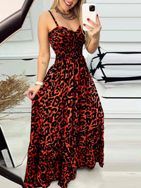 Thumbnail for Leopard Sweetheart Neck Cami Dress