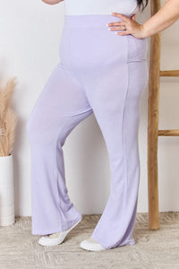 Thumbnail for RISEN Full Size High Waist Ultra Soft Knit Flare Pants