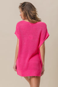 Thumbnail for BiBi Patch Pocket Short Sleeve Sweater