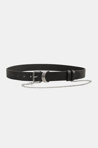 Thumbnail for PU Leather Alloy Chain Belt