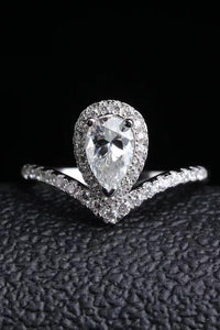 Thumbnail for 2 Carat Moissanite Teardrop Ring