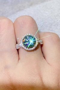 Thumbnail for 2 Carat Moissanite Emerald Green Ring