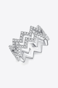 Thumbnail for Adored Moissanite Zigzag Stacking Rings