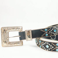 Thumbnail for Rhinestone PU Leather Belt