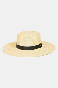 Thumbnail for Fame Flat Brim Straw Weave Hat