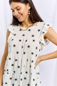 Thumbnail for Heimish Shine Bright Full Size Butterfly Sleeve Star Print Top