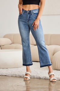 Thumbnail for Judy Blue Full Size Release Hem Cropped Bootcut Jeans