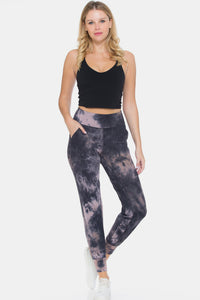 Thumbnail for Leggings Depot Tie-Dye High Waist Cropped Leggings