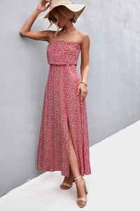 Thumbnail for Strapless Split Maxi Dress