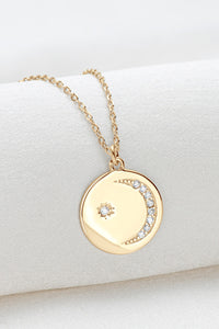 Thumbnail for Moissanite Round Pendant Necklace