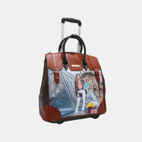 Thumbnail for Nicole Lee USA Printed Rolling Tote Bag