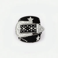 Thumbnail for PU Leather Inlaid Rhinestone Belt