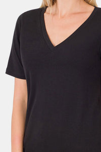 Thumbnail for Zenana V-Neck Short Sleeve T-Shirt