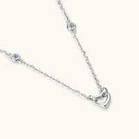 Thumbnail for Moissanite 925 Sterling Silver Heart Necklace