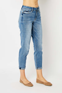 Thumbnail for Judy Blue Full Size Cuffed Hem Slim Jeans