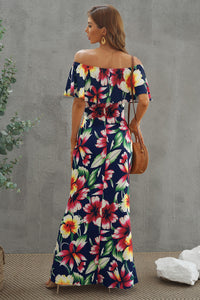 Thumbnail for Floral Layered Off-Shoulder Maxi Dress