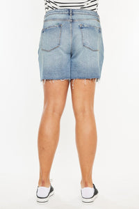 Thumbnail for Kancan Full Size Raw Hem High Waist Denim Shorts