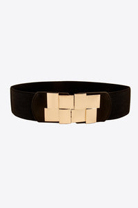 Thumbnail for Geometric Buckle Elastic Wide Belt