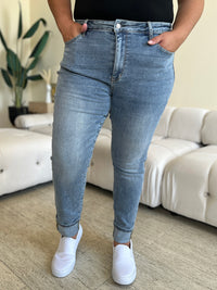 Thumbnail for Judy Blue Full Size High Waist Cuff Hem Jeans