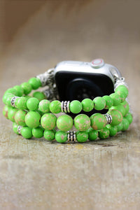 Thumbnail for Synthetic Imperial Jasper Beaded Watchband Bracelet