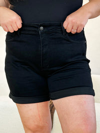 Thumbnail for Judy Blue Full Size High Waist Tummy Control Cuffed Denim Shorts