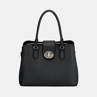 Thumbnail for David Jones PU Leather Twist-Lock Tote Bag