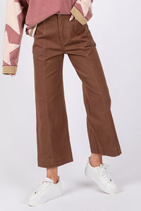 Thumbnail for SAGE + FIG Wide Leg Cropped Pants