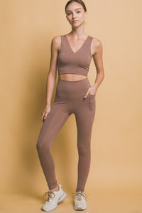 Thumbnail for Love Tree High Waist Leggings with Side Pockets