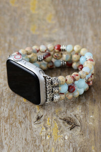 Thumbnail for Synthetic Imperial Jasper Beaded Watchband Bracelet