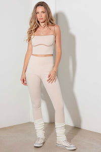 Thumbnail for Le Lis Ribbed Crop Cami and High Waist Brushed Leggings Set