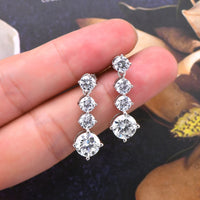 Thumbnail for 4 Carat Moissanite 925 Sterling Silver Earrings